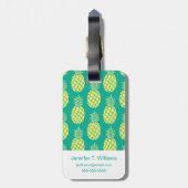 Étiquette À Bagage Ananas en pastel (Dos Vertical)
