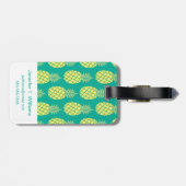Étiquette À Bagage Ananas en pastel (Dos horizontal)