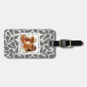 Étiquette À Bagage Ananas faits sur commande de monochrome de photo (Devant horizontal)