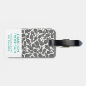 Étiquette À Bagage Ananas faits sur commande de monochrome de photo (Dos horizontal)