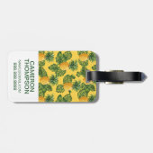 Étiquette À Bagage Ananas faits sur commande de photo et feuille (Dos horizontal)