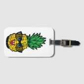 Étiquette À Bagage Ananas fou (Devant Horizontal)