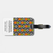 Étiquette À Bagage Ananas géométriques de photo faite sur commande (Dos horizontal)
