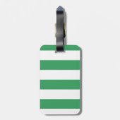 Étiquette À Bagage Ananas| Monogramme vert (Dos Vertical)