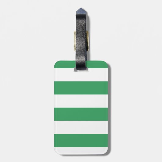 Étiquette À Bagage Ananas| Monogramme vert (Dos Vertical)