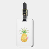 Étiquette À Bagage Ananas personnalisé (Devant Vertical)