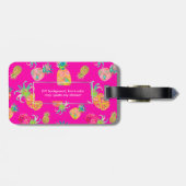 Étiquette À Bagage Ananas PixDezines Aloha (Dos horizontal)