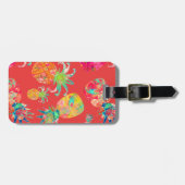 Étiquette À Bagage Ananas PixDezines Aloha (Devant horizontal)