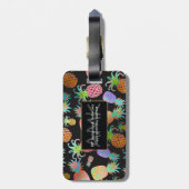 Étiquette À Bagage Ananas PixDezines Aloha (Dos Vertical)