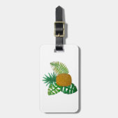 Étiquette À Bagage Ananas tropical (Devant Vertical)