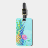 Étiquette À Bagage Ananas Tropical (Devant Vertical)
