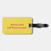 Étiquette À Bagage Ananas Tropical Personnalisé (Dos horizontal)