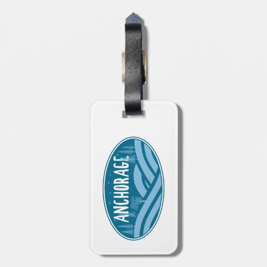 Étiquette À Bagage Anchorage Alaska extérieur (Dos Vertical)