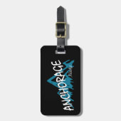 Étiquette À Bagage Anchorage Alaska Mountains (Devant Vertical)