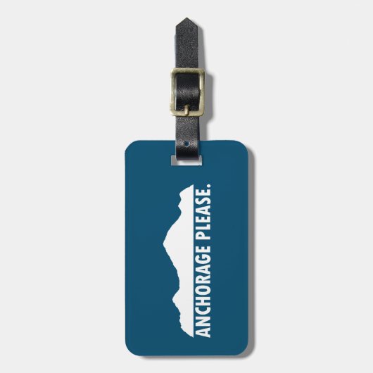 Étiquette À Bagage Anchorage Alaska S'il vous plaît (Devant Vertical)