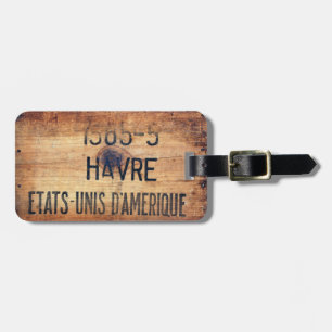 Étiquette À Bagage Ancien bagage Vintage en bois des É.-U. en bois Nu