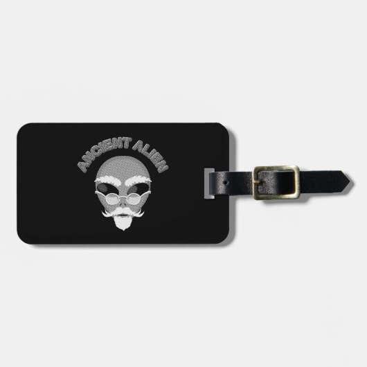 Étiquette À Bagage Ancien journal en chef Alien (Devant horizontal)