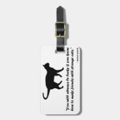 Étiquette À Bagage Ancien proverbe de chat (Devant Vertical)