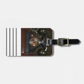 Étiquette À Bagage Ancien téléphone Vintage (Devant horizontal)