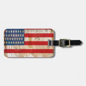 Étiquette À Bagage Ancienne gloire Stars Stripes drapeau américain en (Devant horizontal)