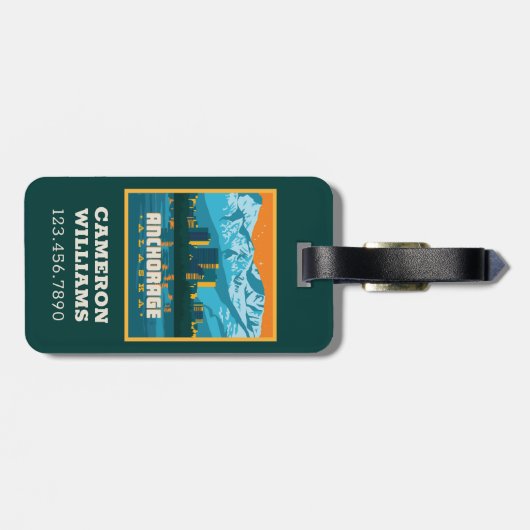 Étiquette À Bagage Ancrage, Alaska (Dos horizontal)