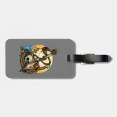 Étiquette À Bagage Ancré (Dos horizontal)