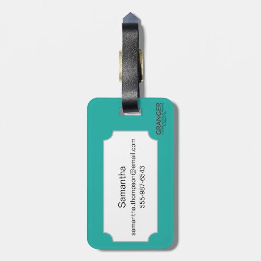 Étiquette À Bagage Ancre (Dos Vertical)