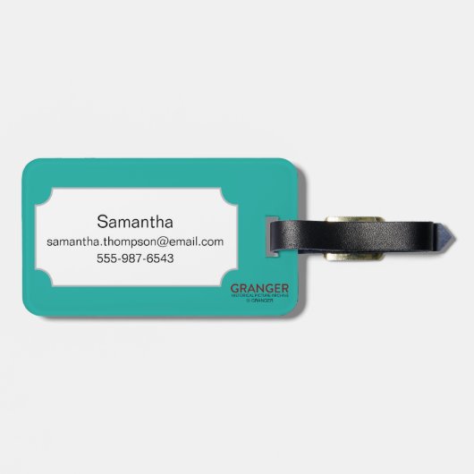 Étiquette À Bagage Ancre (Dos horizontal)