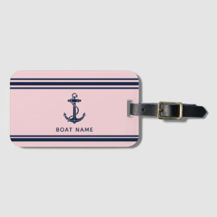 Étiquette À Bagage Ancre de bateau moderne et coutume nautique de nom