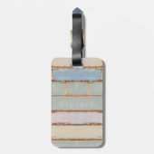 Étiquette À Bagage Ancre nautique Rustic Wood Nom de famille (Dos Vertical)