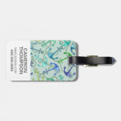 Étiquette À Bagage Ancres flottantes de photo et motif faits sur (Dos horizontal)