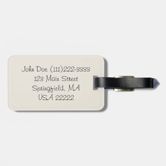 Étiquette À Bagage Ancres folles (Dos horizontal)