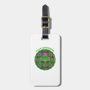 Étiquette À Bagage Anderson Tartan Celtic Thistle écossais