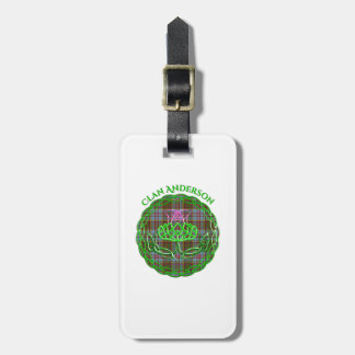 Étiquette À Bagage Anderson Tartan Celtic Thistle écossais