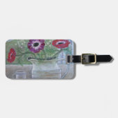 Étiquette À Bagage Anémones en juillet blanc 2013 (Devant horizontal)