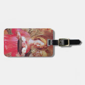 ÉTIQUETTE À BAGAGE ANGEL AVEC ROSES (Devant horizontal)