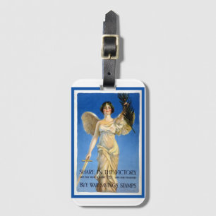 Étiquette À Bagage Angel de femme patriotique vintage, Acheter des ob