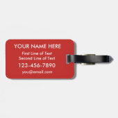 Étiquette À Bagage Anglais À Heart Luggage Modèle, Angleterre (Dos horizontal)