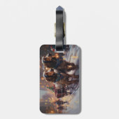 Étiquette À Bagage Anglais Cocker Spaniel Noël Festin Saison (Dos Vertical)