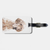 Étiquette À Bagage Anglais Setter Orange Belton Peinture Chien Art (Dos horizontal)