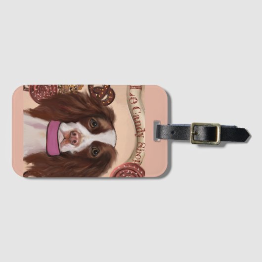 Étiquette À Bagage Anglais Springer Spaniel (Devant Horizontal)