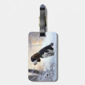 Étiquette À Bagage Anglais Springer Spaniel Laissez-le neiger Noël (Dos Vertical)