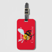 Étiquette À Bagage Angry Bee Thunder_Cove (Devant Vertical)