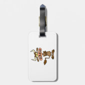 Étiquette À Bagage Angry Cartoon Bull Funny Grumpy (Dos Vertical)