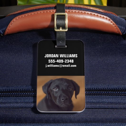 Étiquette À Bagage Animaux de bébés cutest | Black Labrador Puppy (Insitu Rectoal 2)