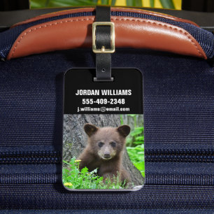 Étiquette À Bagage Animaux de bébés cutest Cube d'ours Brown