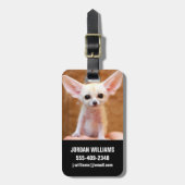 Étiquette À Bagage Animaux de bébés cutest | Fennec Fox (Devant Vertical)