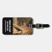 Étiquette À Bagage Animaux de bébés cutest | Girafe bébé et parent (Devant horizontal)