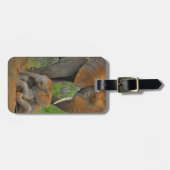 Étiquette À Bagage Animaux de bébés cutest | Mama Elephant & Baby (Devant horizontal)