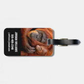 Étiquette À Bagage Animaux de bébés cutest | Orangutan Maman & Baby (Dos horizontal)